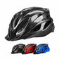 Lightweight Bicycle Helmet Adjustable Cycling Gear for Road or Mountain Bike Riding - Black Red