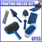 8Pcs/Set Pro Paint Roller Brush Handle Flocked Edger Wall Painting Hand Tool