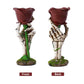 Skeleton Hand Rose Candle Holder Decoration Gothic Style Durable Resin Halloween