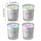 4Pcs Aroma Candles Smokeless Glass Scented Candles Gift Set for Relaxation