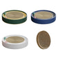 Cat Scratcher Lounge Bed Toy 40cm Round Foldable Cardboard Pad with Ball Track - Green