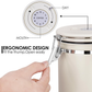 3 Sizes Stainless Steel Coffee Bean Powder Storage Jar Sealed Canister with Valve - 1.2L
