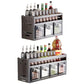 Wall Mounted Kitchen Spice Box Shelf Multifunctional Organiser for Herbs Spices - 4-Grids