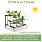 Metal Plant Stand 3 Tier Garden Shelf Flower Pot Rack Indoor Outdoor Display