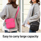 Ladies Shoulder Bag Nylon Fabric Lightweight Crossbody Small Casual Handbag - Grey