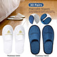 30 Pairs Hotel Guesthouse Hospitality Slippers for Household Comfort and Use - Blue