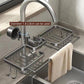Multifunctional Faucet Shelf Kitchen Storage Sink Draining Basket Household Rack - Black