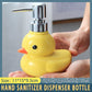 Cartoon Yellow Duck Ceramic Hand Sanitizer Lotion Bottle Press Dispenser Pump