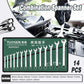 14 Piece Metric Combination Spanner Set with Roll Bag 8mm to 24mm Heavy Duty