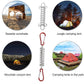 1-15PCS Outdoor Camping Tent Spring Wind Rope Buckle Fix Hook Buckles Silver Red - 10pair