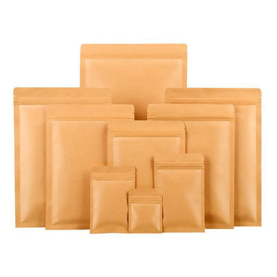 Kraft Paper Mylar Storage Self Seal Packing Pouches Aluminum Foil Packaging Bag - 20*30cm
