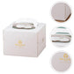 30PCS White Portable Cake Boxes Display Window Packing Case Party with Handle Birthday - 12 inch
