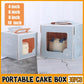 30PCS Grey Portable Cake Boxes Display Window Packing Case with Handle Birthday - 8 inch
