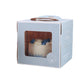 30PCS Grey Portable Cake Boxes Display Window Packing Case with Handle Birthday - 8 inch