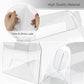 50PCS Portable Pastry Boxes Portable Cake Box Paper Cookie Boxes Sandwich Box - S-Transparent+White inner tray