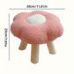 Small Flower Short Stool for Entryway or Living Room Shoe Bench or Footrest - Yellow