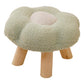 Small Flower Short Stool for Entryway or Living Room Shoe Bench or Footrest - Yellow