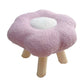 Small Flower Short Stool for Entryway or Living Room Shoe Bench or Footrest - Yellow