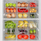 6pcs Transparent Fridge Organizer Storage Box for Kitchen and Food Organization