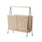 Natural Handwoven Magazine Rack Tabletop Bookshelf Newspaper Storage Basket
