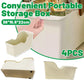 4PCS Wheeled Kitchen Storage Box Large Capacity for Pots Spice Bottles