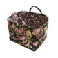 Portable Fabric Storage Basket Korean Pastoral Style Organizer for Home Sundries - Floral6