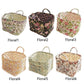 Portable Fabric Storage Basket Korean Pastoral Style Organizer for Home Sundries - Floral5