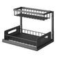 Removable Kitchen Cabinet Sink Storage Rack with Drawable Basket Organizer Shelf