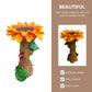 Resin Sunflower Bird Drinker Ornament Outdoor Garden Decoration for Birds to Use
