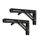 Traderight Table Bracket Folding Stainless Steel 150KG Wall Shelf Bench 2PCS - Black 20in