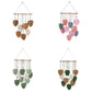 Handmade Braided Cotton Rope Leaves Wall Hanging Home Decoration Ornament - Brown
