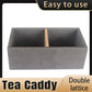Double Compartment Tea Caddy Hotel Room Storage Organizer for Tea Bags Sugar