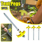 9PCS High Strength Carbon Steel Tent Stakes Outdoor Camping Pegs M8x200 Durable