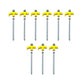 9PCS High Strength Carbon Steel Tent Stakes Outdoor Camping Pegs M8x200 Durable
