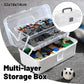 Translucent Three Layer Toolbox Multifunctional Folding Storage Box Organizer