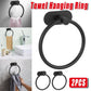 2PCS Black Nonperforated Stainless Steel Bathroom Toilet Hanging Oval Towel Ring