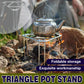Folding Tripod Camping Stove Rack Triangle Pot Stand Outdoor Cooker Use