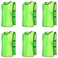 6X Sports Training Bibs Soccer Vests Group Team Bibs Basketball Cricket Football - Red-M