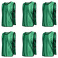 6X Sports Training Bibs Soccer Vests Group Team Bibs Basketball Cricket Football - Fluorescent Green-S