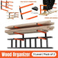 2PCS Wall Mounted Folding Storage Rack Carbon Steel Multi-Layer Organizer