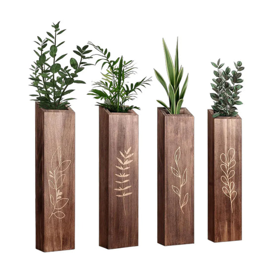 4PCS Wood Plant Wall Shelf Durable Aesthetic for Indoor Wall Decor Storage Use