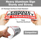 4PCS Reflective Surveillance Warning Signs Metal Security Camera Notice Durable