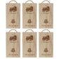 6pcs Red Wine Wooden Gift Box Packaging Storage Box for Wine Bottle Gifts - Single clamshell