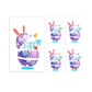 Jumping Sack Race Bags 5pcs Set for Outdoor Garden Party Family Group Activity Game - Rabbit