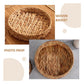2pcs Rattan Fruit Tray Decorative Storage Trays Multipurpose Shelving Organizer - Circle