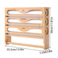 Wall Mounted Plastic Wrap Cutter Bamboo Multi Cell Kitchen Storage Box Organizer