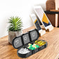 7 Day Medicine Organizer Pill Box Tablet Daily Case Weekly Dispenser Container - Black