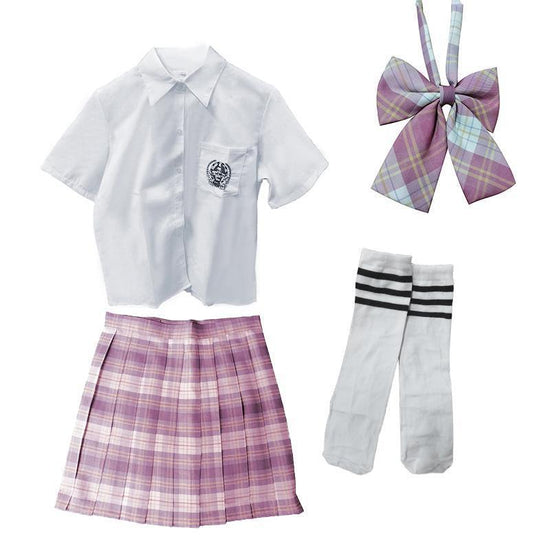 Women Girls School Pleated Skirt Summer High Waist  Tartan Short Skirt AU Stock - M