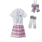 Women Girls School Pleated Skirt Summer High Waist  Tartan Short Skirt AU Stock - M