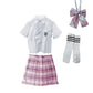 Women Girls School Pleated Skirt Summer High Waist  Tartan Short Skirt AU Stock - M